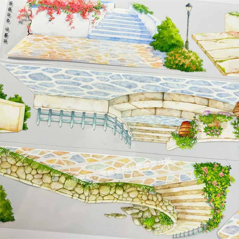 Shoreline Whispers PET Journaling Scene Tape