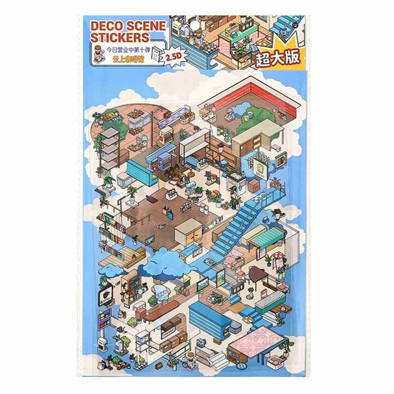 Dreamy Escape DIY 3D Scene Stickers 2 Cute Miniature Scenes(L)