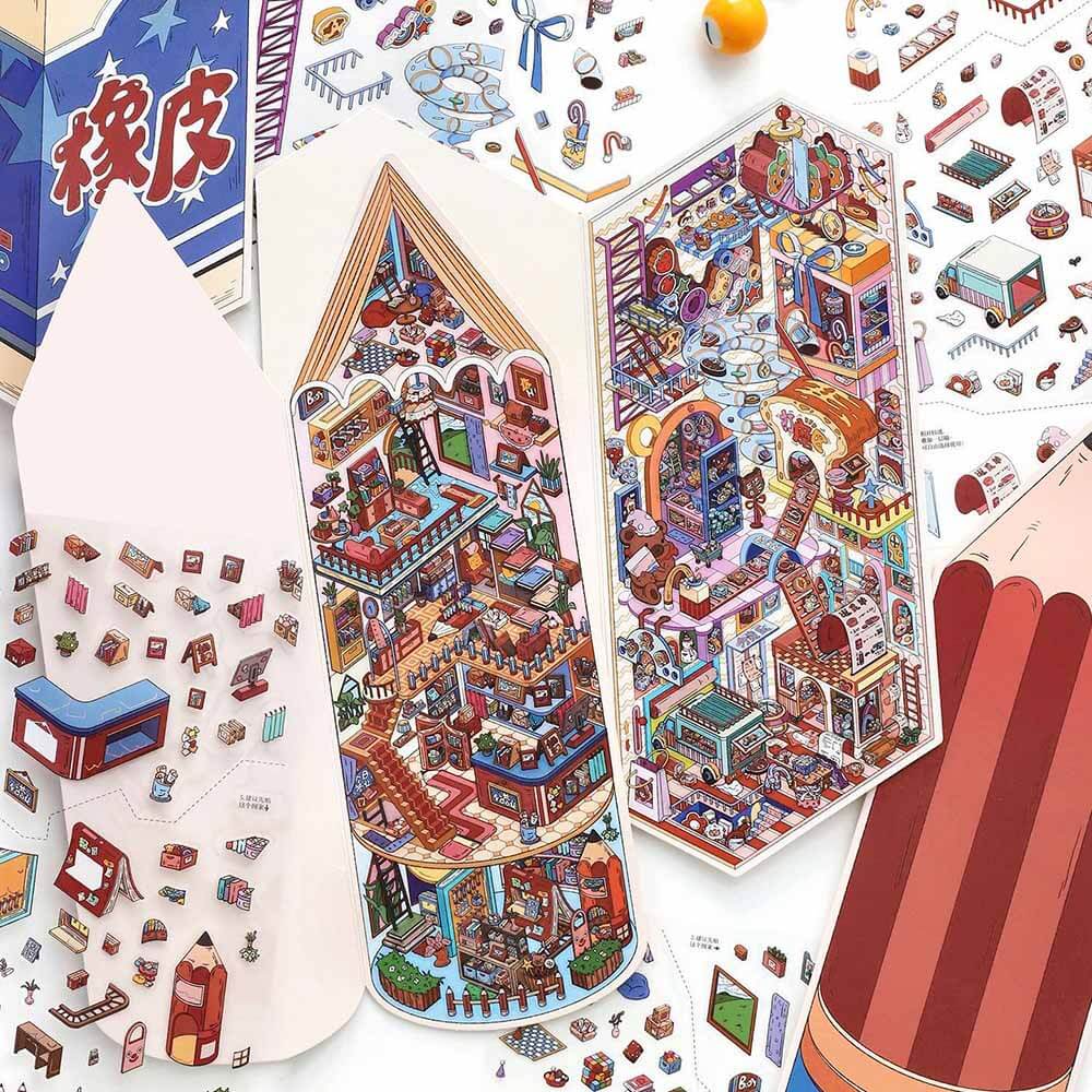 Giant Life DIY 3D Sticker 2 Cute Miniature Scenes(L)