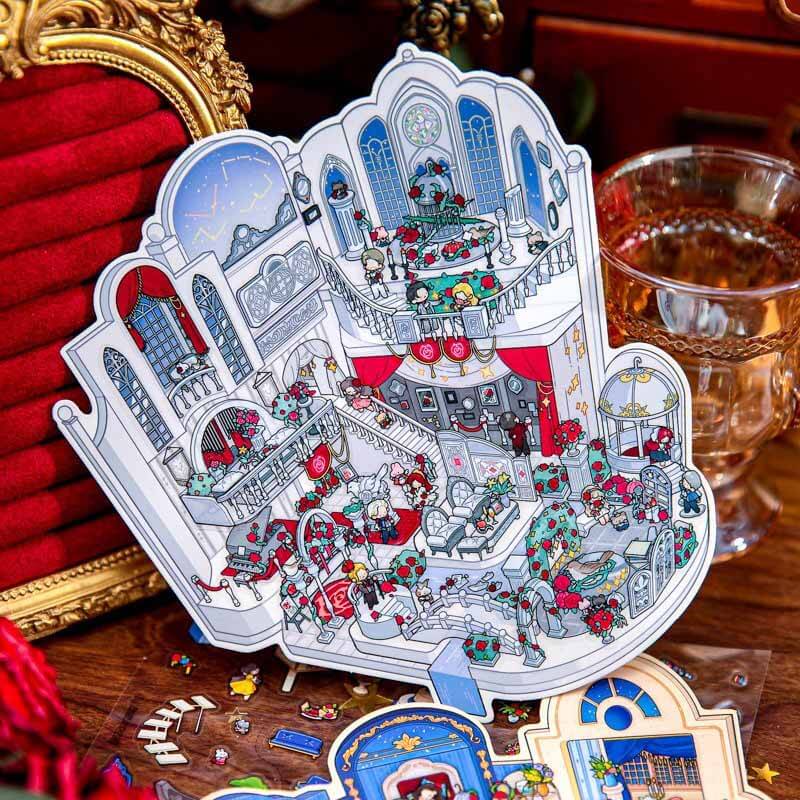 Nocturne Tales DIY 3D Scene Stickers 2 Cute Miniature Scenes