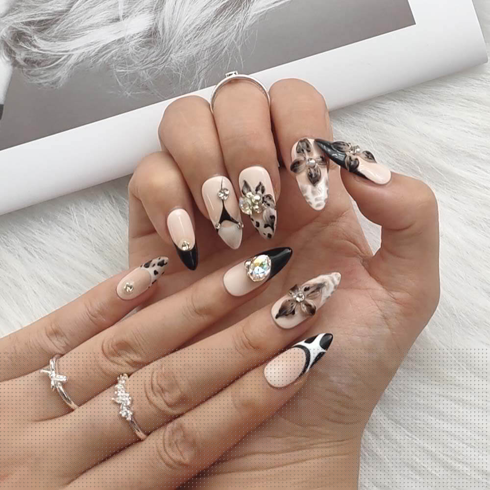 Art Garden Press On Nails Twilight Flowers 98