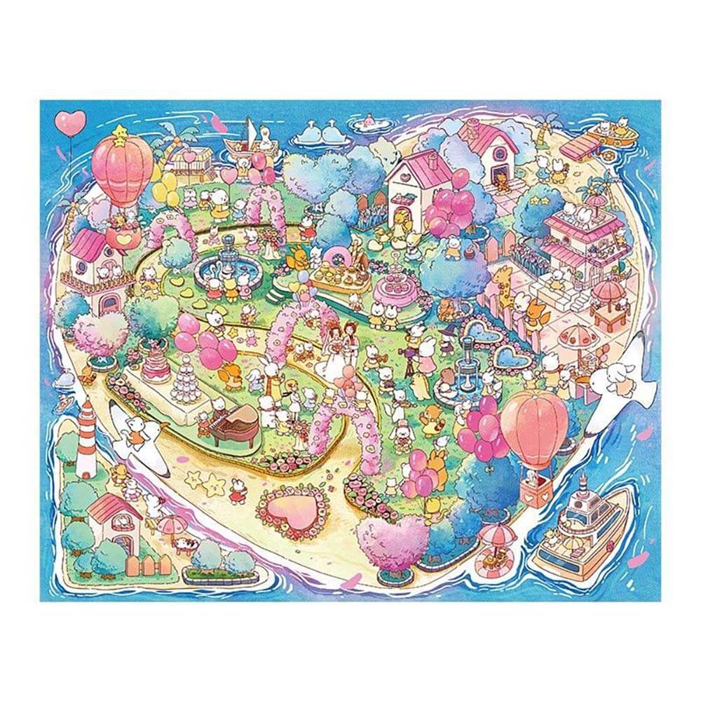 Island Wedding DIY 3D Scene Stickers - Oversized Cute Miniature Scenes(xL)