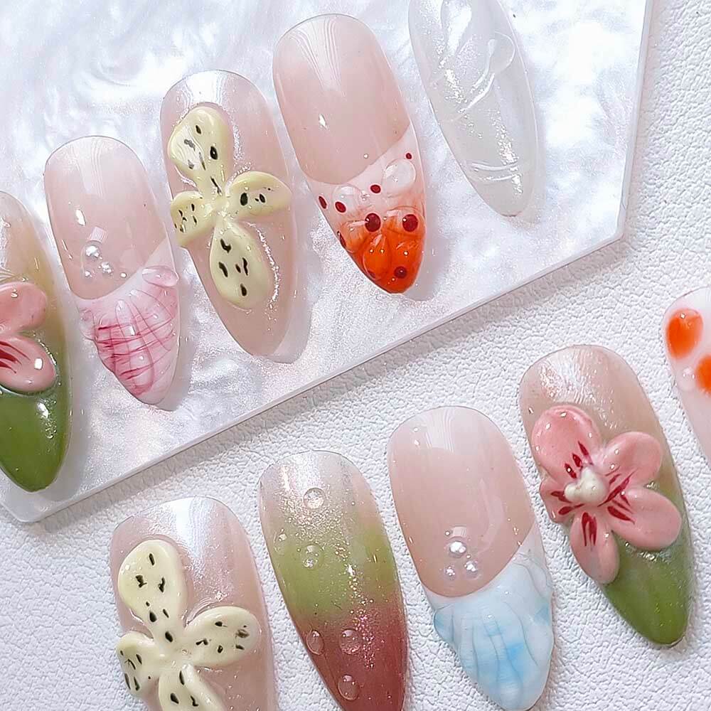 Beauty Art Garden Press On Nails Hibiscus Pop 133