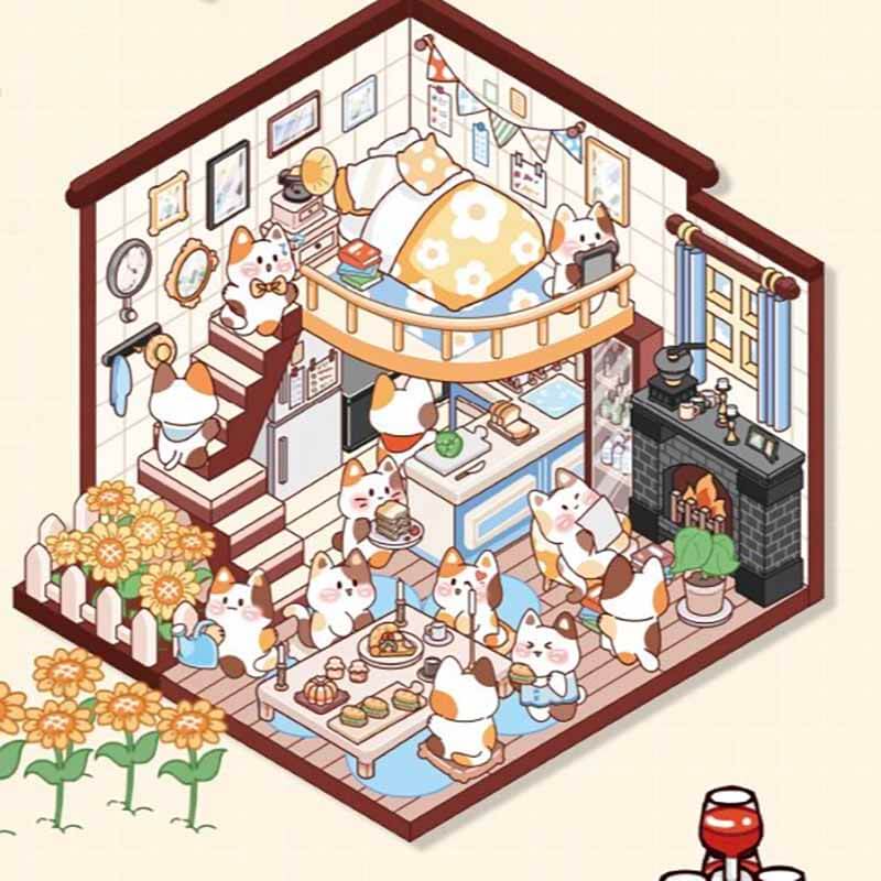 Cosmic Fairytale DIY 3D Scene Stickers 4 Cute Miniature Scenes