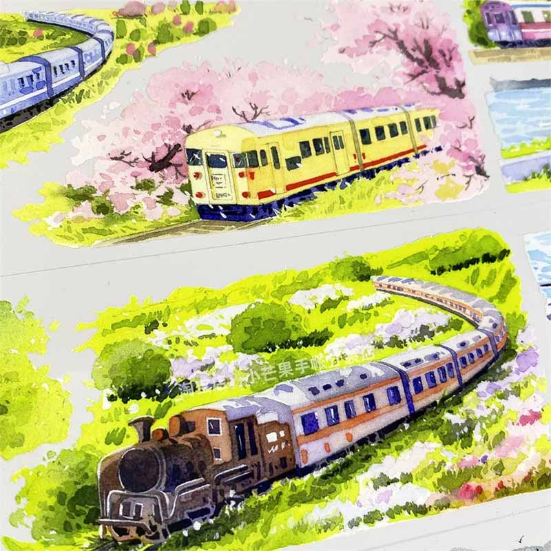 Cherry Blossom PET Material Phone Case Notebook Sticker