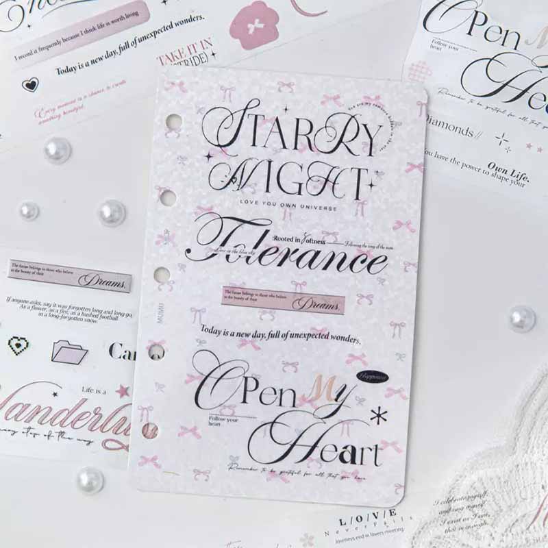 Romantic Handwritten Journal Decoration DIY Tape Stickers