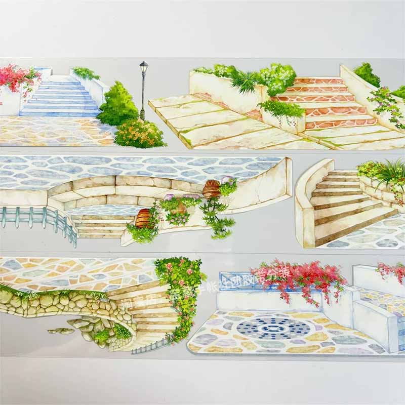 Shoreline Whispers PET Journaling Scene Tape