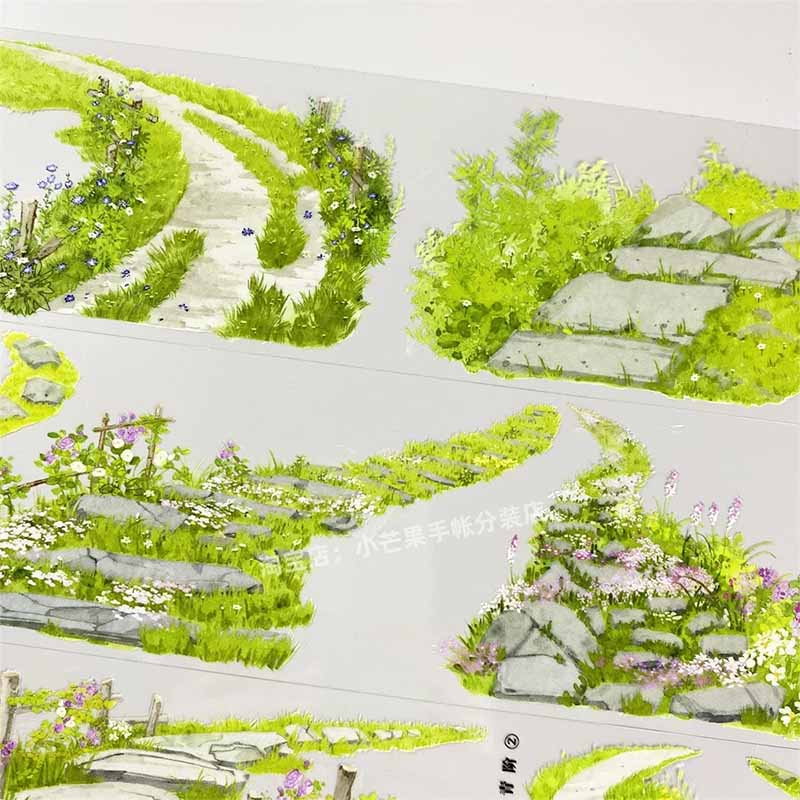 Verdant Garden Steps PET Scene Tape