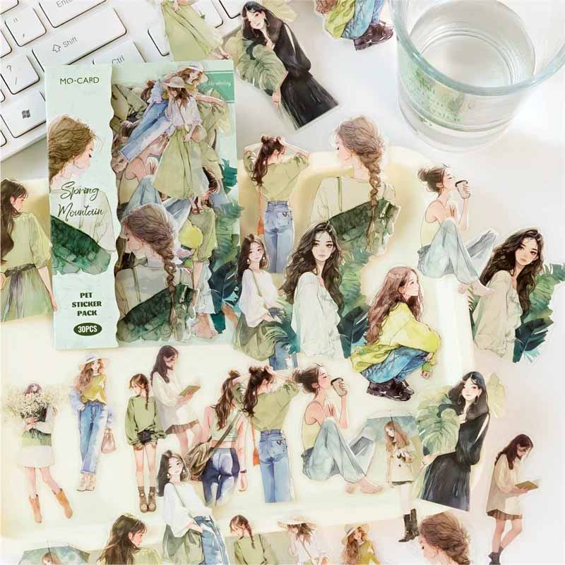 Moyu Happy Girls Diary Collage Sticker Pack