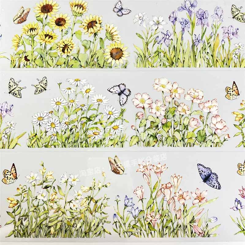 Chrysanthemum Garden PET Journaling Scene Tape