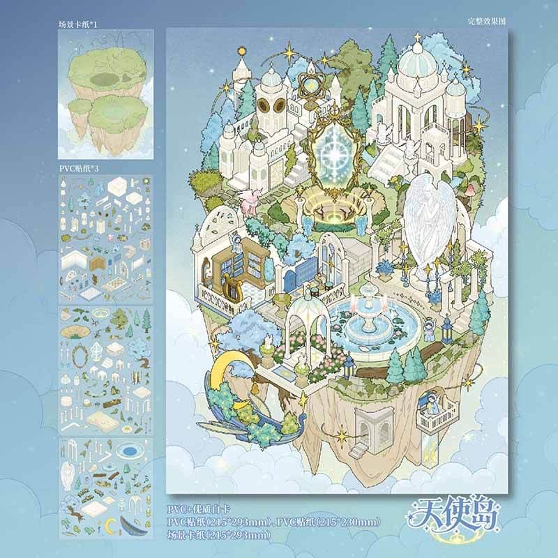 Angel and Demon DIY 3D Sticker 2 Cute Miniature Scenes(xL)