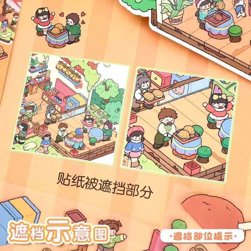 Creative Life DIY 3D Scene Stickers Lovely 2 Miniature Scenes(L)