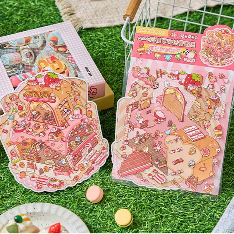 Flavors of Summer DIY 3D Scene Stickers 4 Cute Miniature Scenes(M)