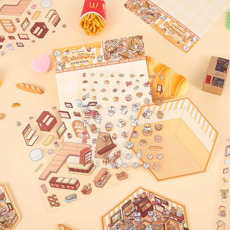 Sweet Moments DIY 3D Scene Stickers 4 Cute Miniature Scenes