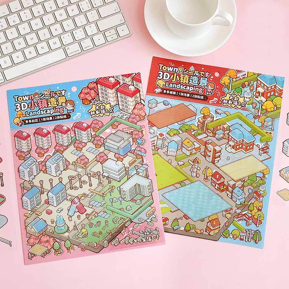 Dodo's World DIY 3D Scene Sticker - 2 Cute Miniature Scenes(M)