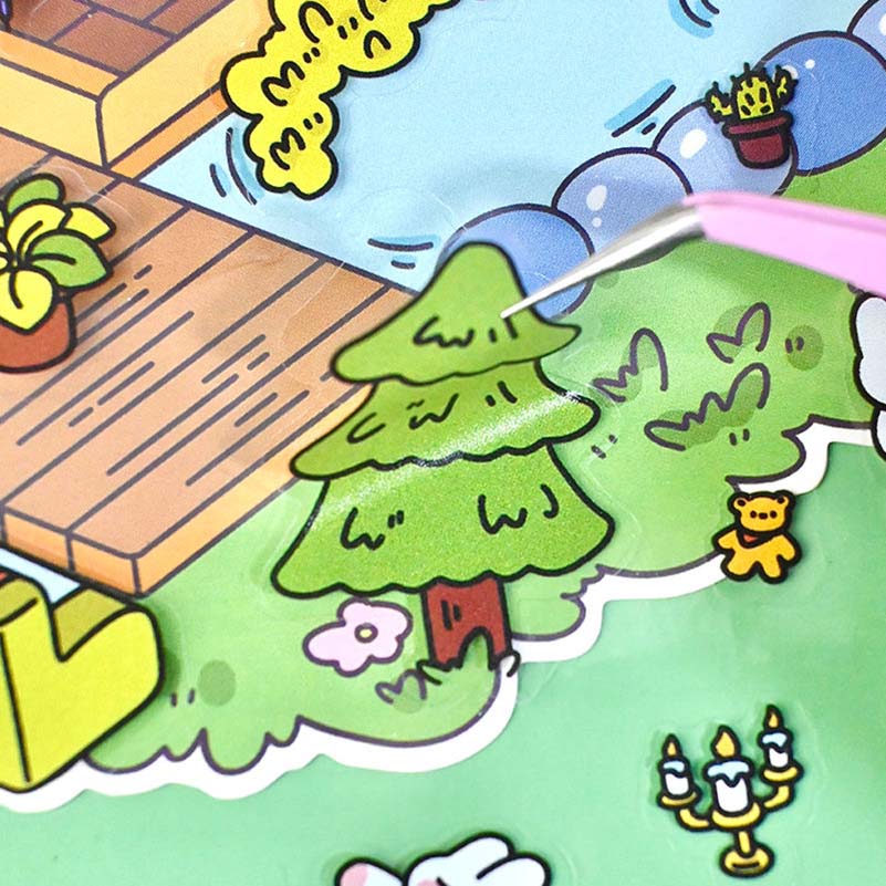 Fantasy House 1.0 DIY 3D Scene Stickers 2 Cute Miniature Scenes(L)