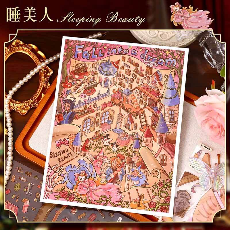 Fairytale Icons DIY 3D Scene Stickers 2 Cute Miniature Scenes(L)