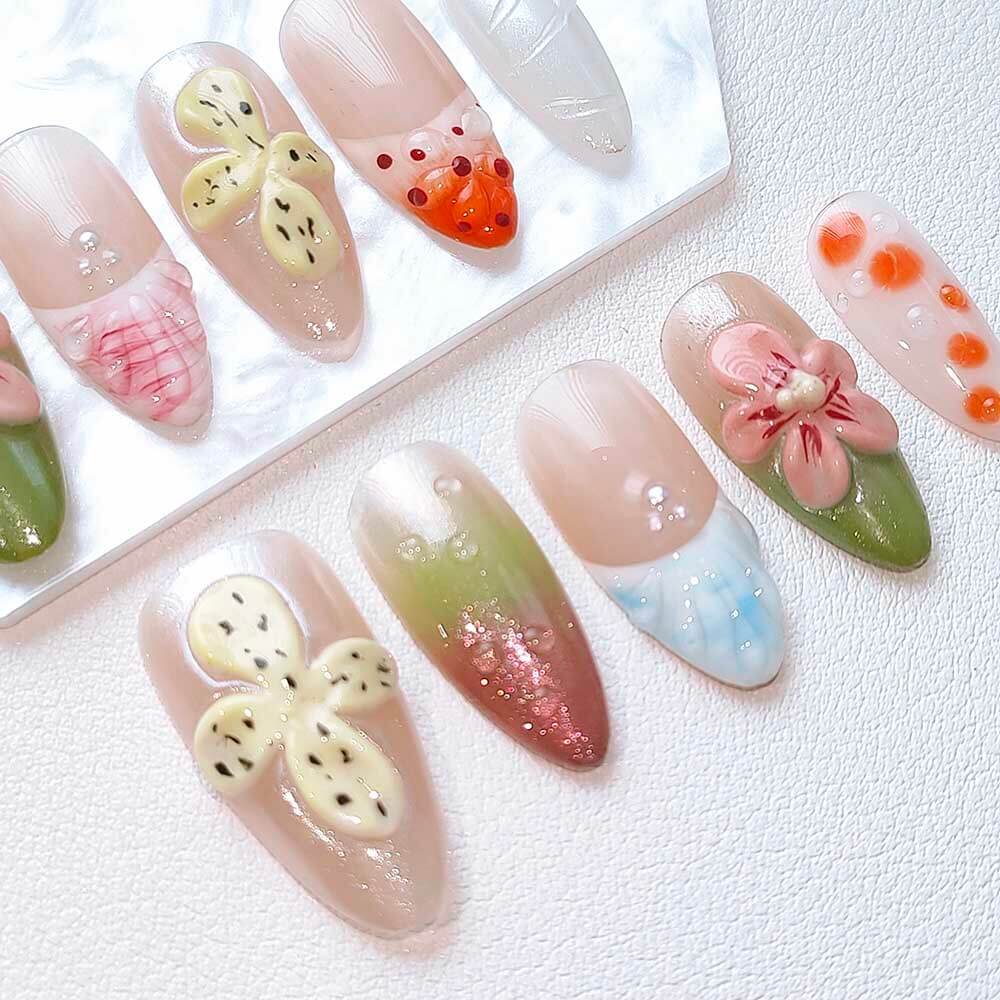 Beauty Art Garden Press On Nails Hibiscus Pop 133