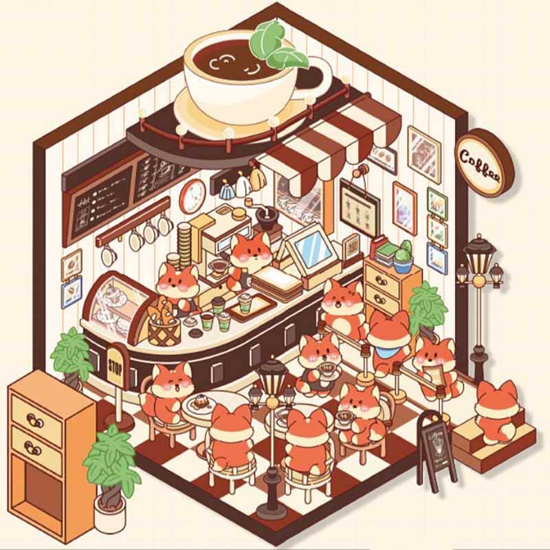 Cosmic Fairytale DIY 3D Scene Stickers 4 Cute Miniature Scenes
