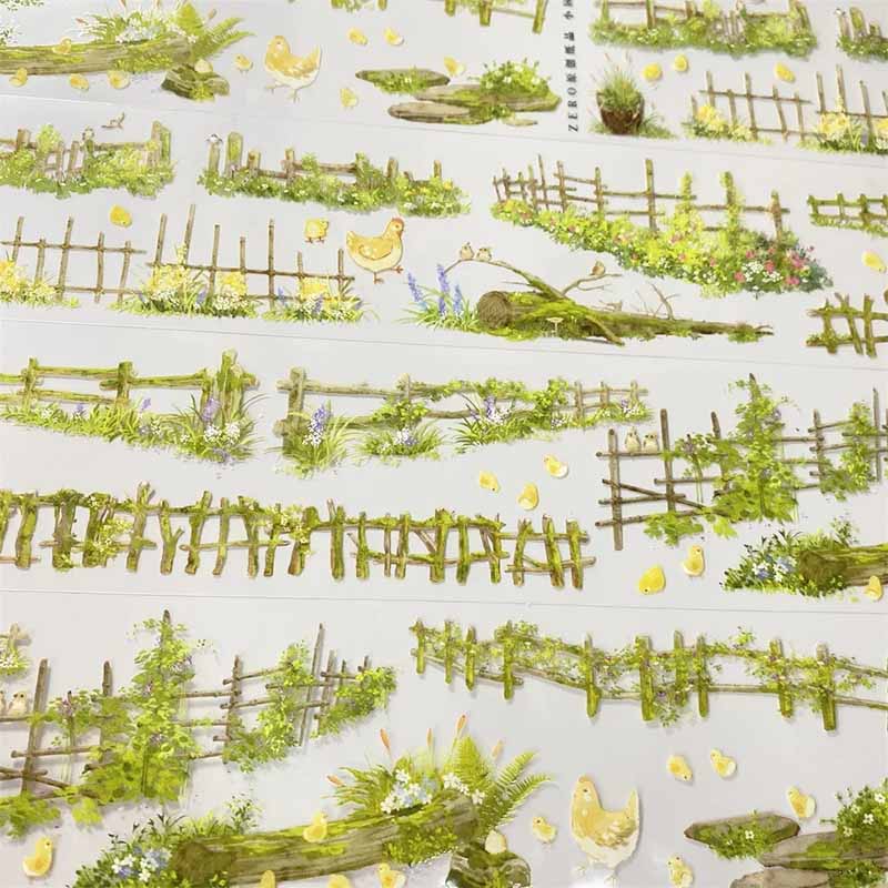 Spring Garden Journaling Scene PET Tape