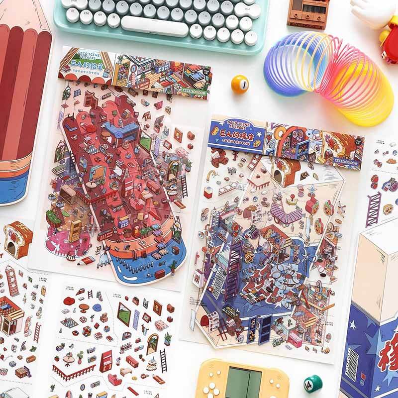 Giant Life DIY 3D Sticker 2 Cute Miniature Scenes(L)