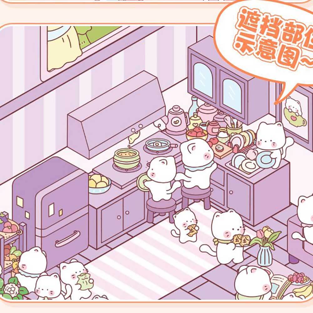 Critter Shop DIY 3D Scene Stickers 4 Cute Miniature Scenes(S)