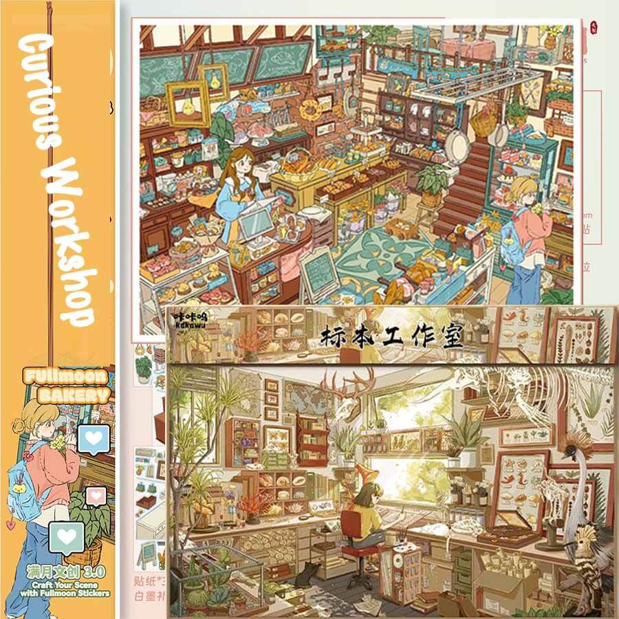 Curious Workshop DIY 3D Scene Stickers 2 Cute Scenes(L)