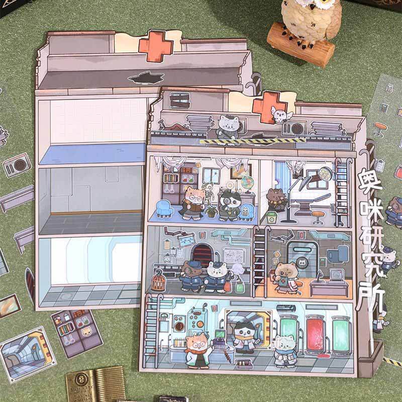 The Curious Society DIY 3D Scene Stickers 4 Cute Miniature Scenes(M)
