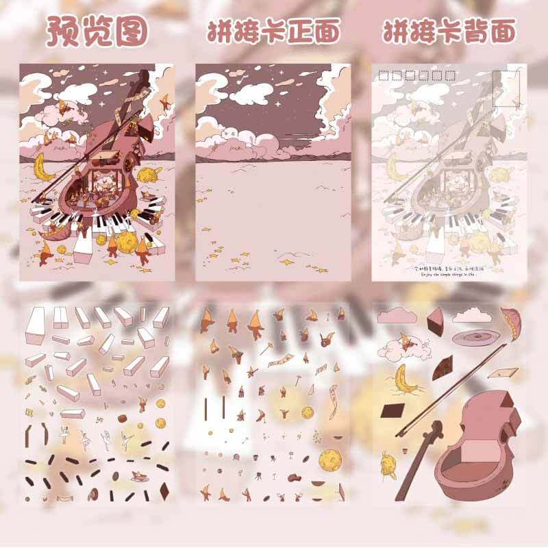 Fantasy Bliss DIY 3D Scene Stickers 4 Cute Miniature Scenes