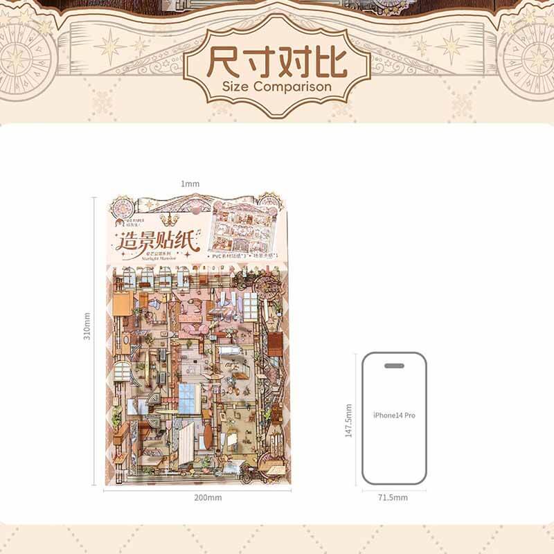 Apartment Life DIY 3D Scene Stickers 3 Cute Scenes(L)