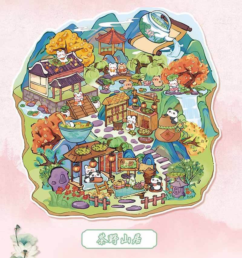 Timeless Scenery DIY 3D Scene Stickers 4 Cute Miniature Scenes(L)