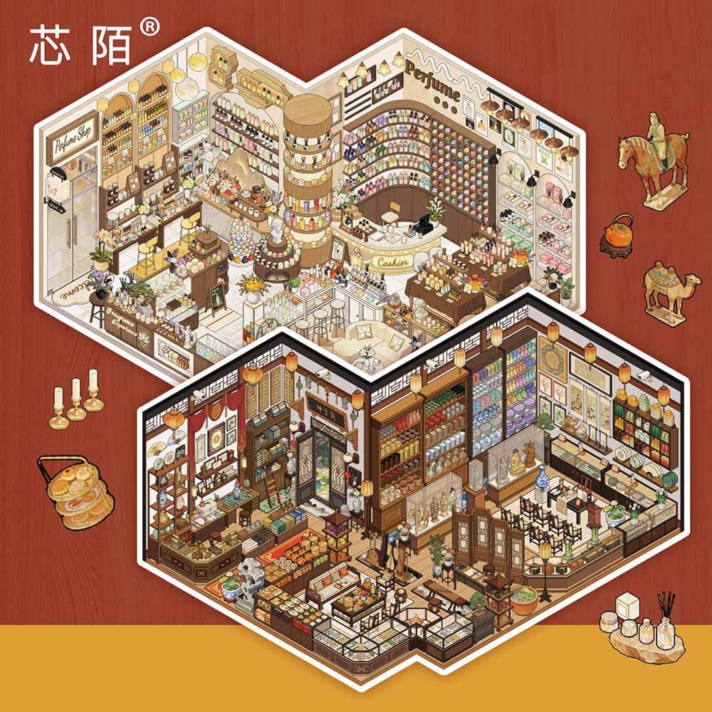 Urban Memory DIY 3D Scene Stickers 2 Cute Scenes(L)