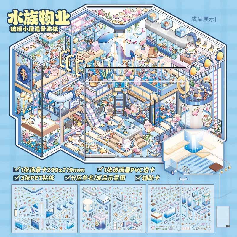 Nature Diaries DIY 3D Scene Stickers 2 Cute Miniature Scenes(L)