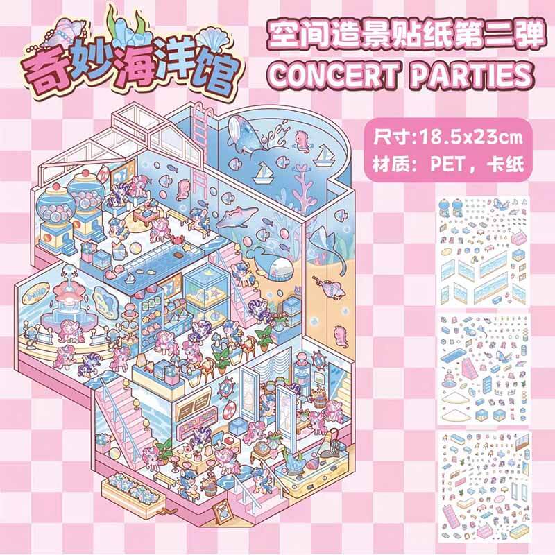 World Space DIY 3D Sticker Collection 4 Cute Miniature Scenes(L)