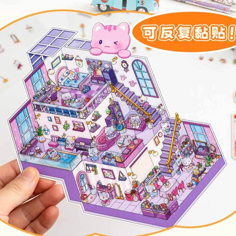 Street Treats DIY 3D Scene Stickers 4 Cute Miniature Scenes(L)