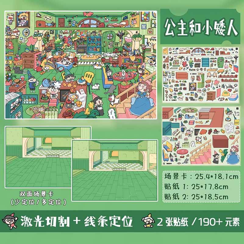Fairy Encounter DIY 3D Sticker 2 Cute Miniature Scenes(L)