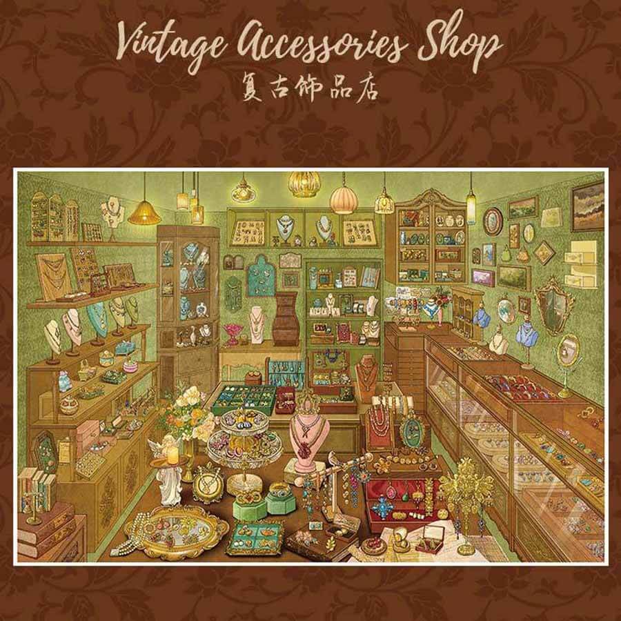 Retro Corner DIY 3D Scene Stickers 2 Cute Scenes(L)