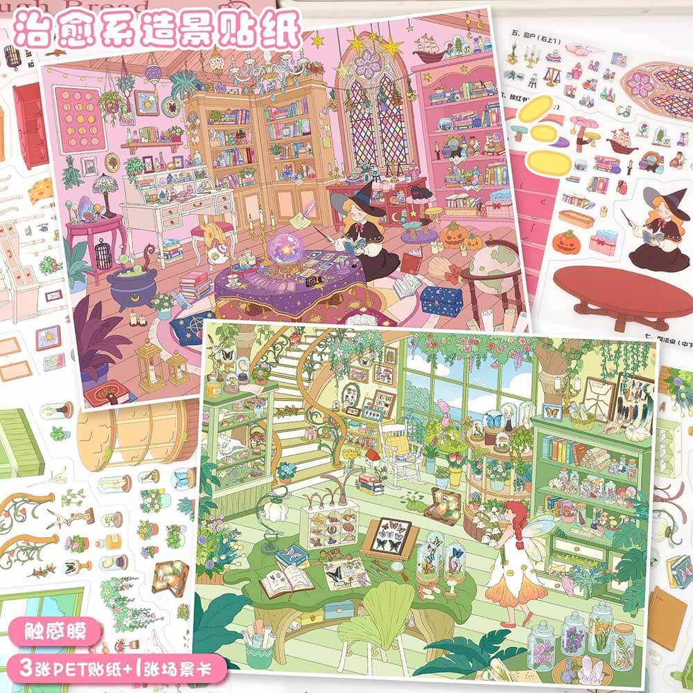 Mystic Craft DIY 3D Sticker 2 Cute Miniature Scenes(L)
