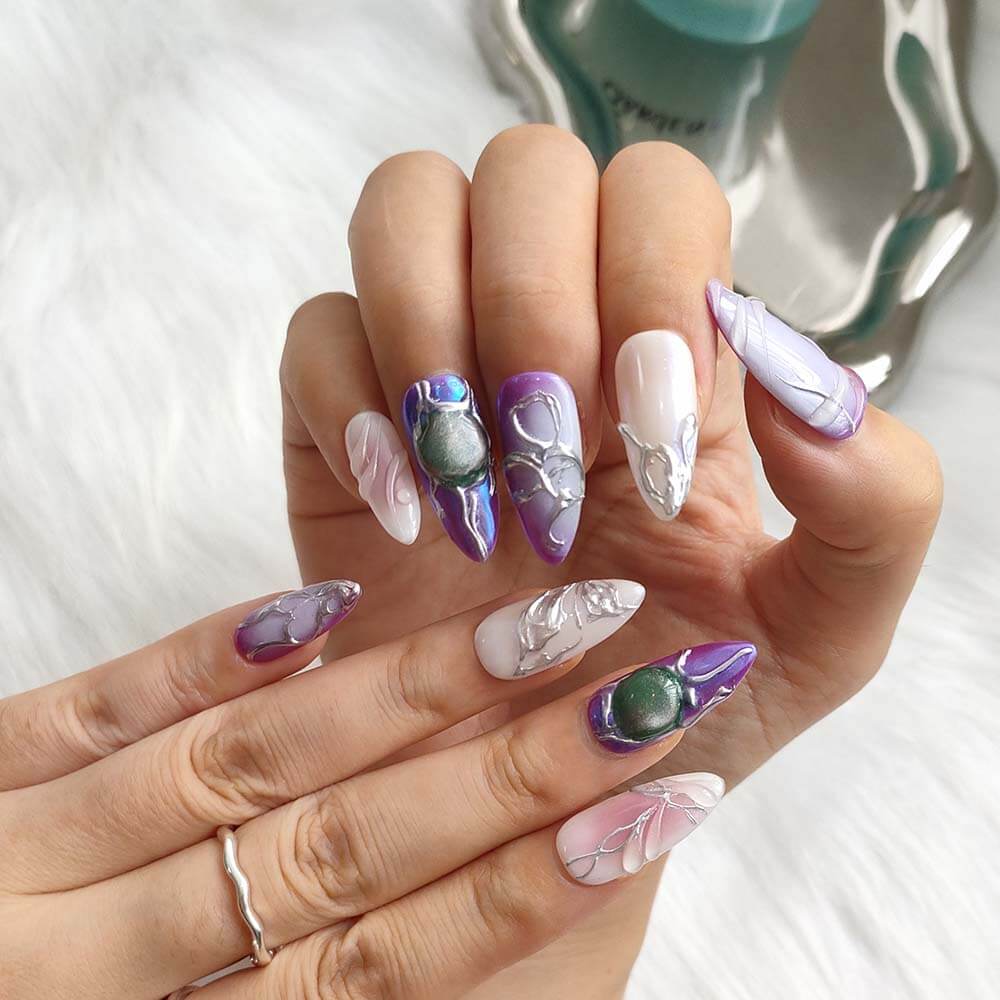 Art Garden Press On Nails Cosmic Pulse 36