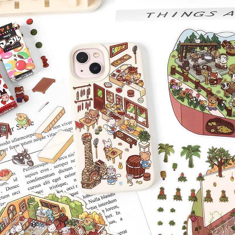 Farm Orchard DIY 3D Scene Stickers 4 Cute Miniature Scenes(S)