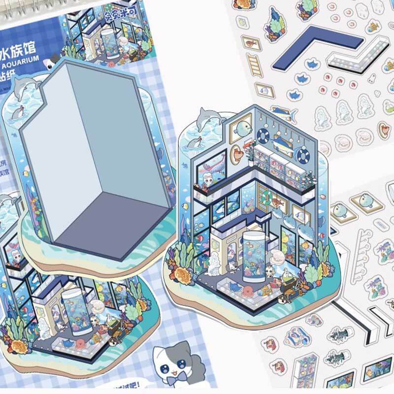 Knock & Create Tales DIY 3D Scene Stickers 4 Cute Miniature Scenes