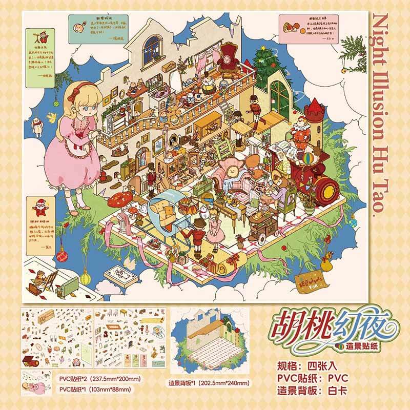 Hidden Trails DIY 3D Scene Stickers With Guide Lines(XL)