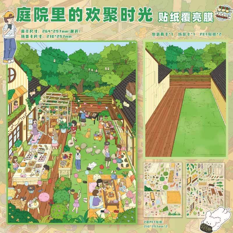 Woodland Gatherings DIY 3D Scene Stickers 2 Cute Scenes(L)