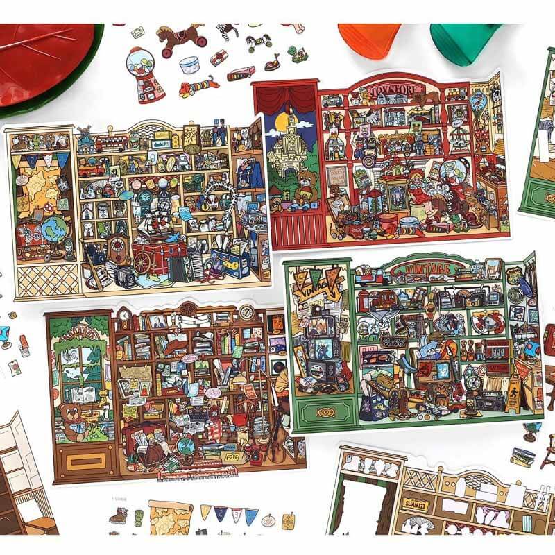 Playful Shop DIY 3D Sticker 4 Cute Miniature Scenes(S)