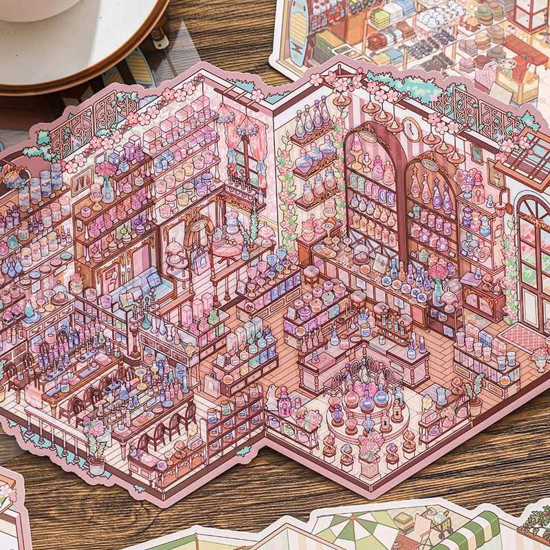 Leisure Shop DIY 3D Scene Stickers 2 Cute Scenes(L)