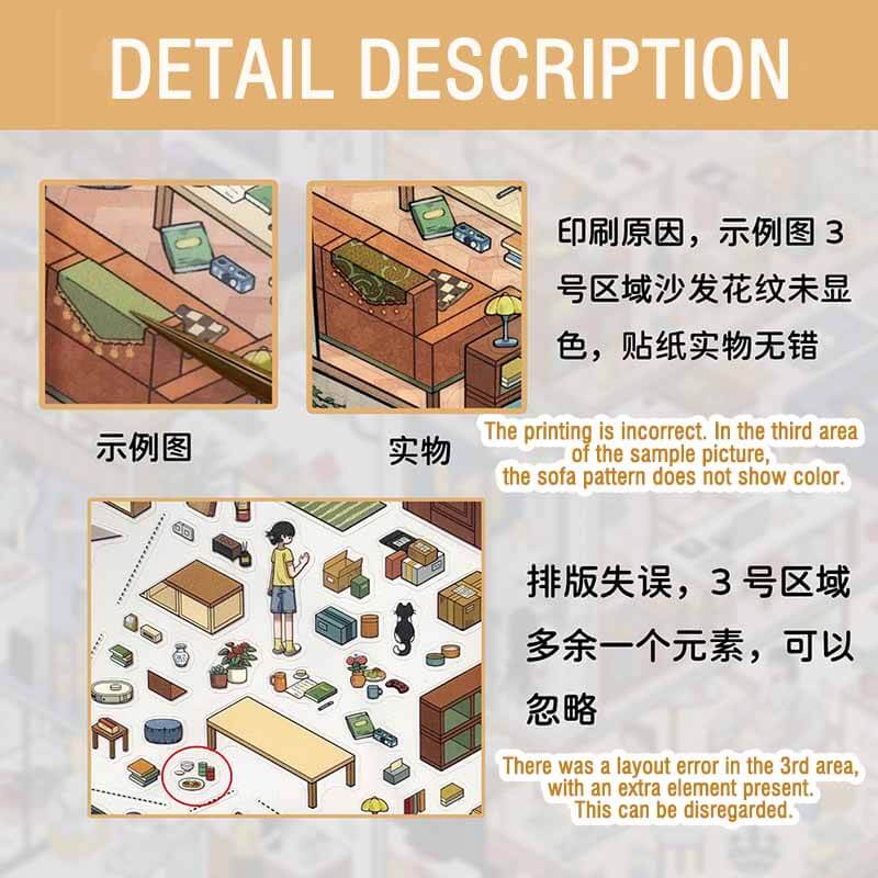 Summer City DIY 3D Scene Stickers 2 Cute Scenes(xL)