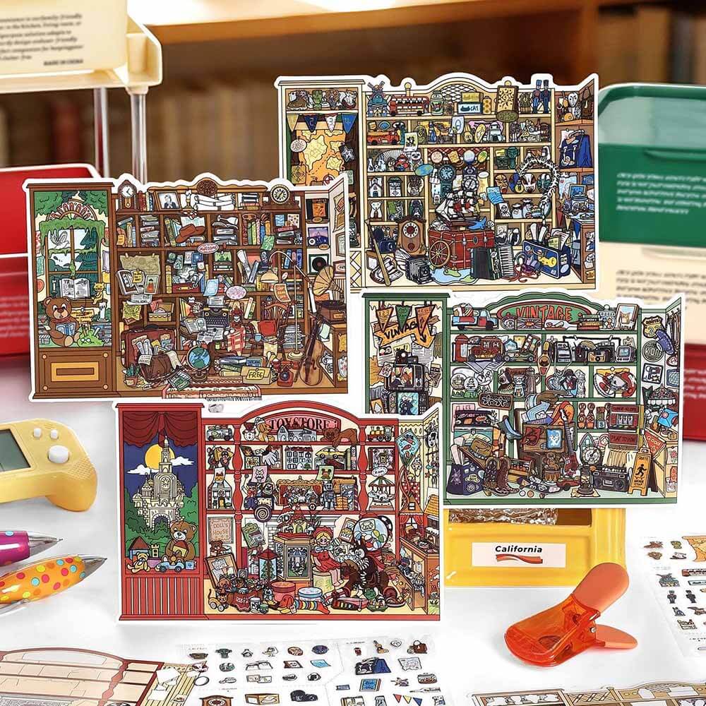 Playful Shop DIY 3D Sticker 4 Cute Miniature Scenes(S)