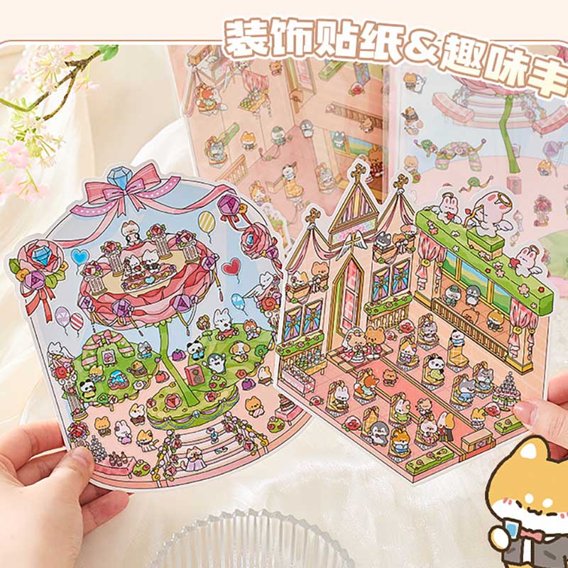 Eternal Vows DIY 3D Scene Stickers 4 Cute Miniature Scenes(M)