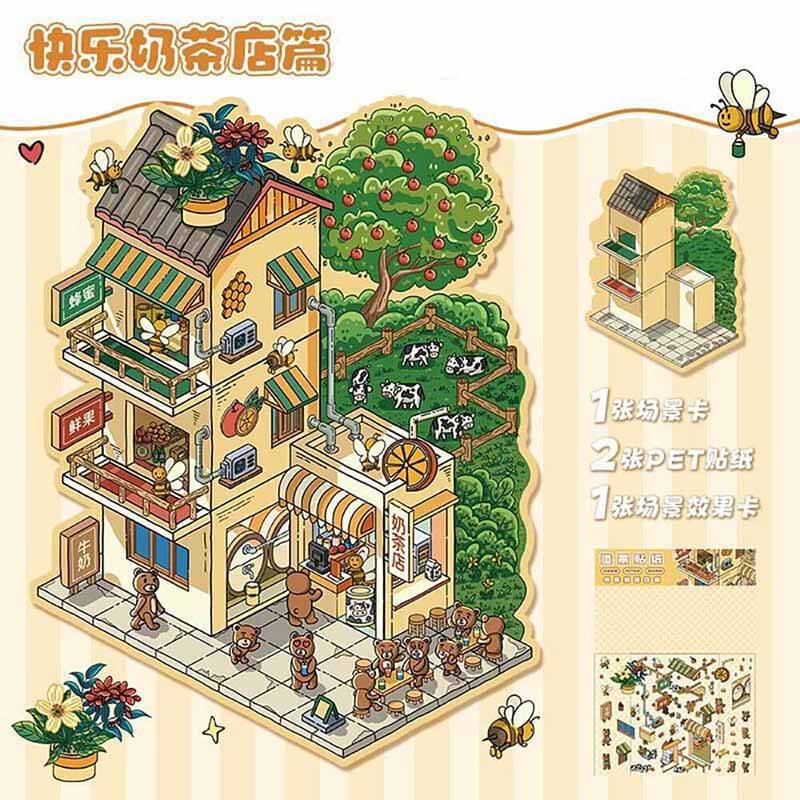 Seafood Restaurant DIY 3D Scene Stickers - Lovely Miniature Scenes(L)