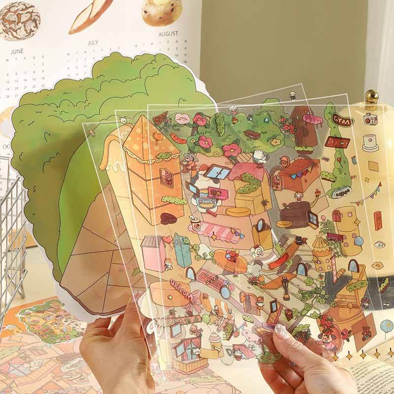 Bigger picture DIY 3D Scene Stickers - 4 Cute Miniature Scenes